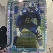 Topps Chrome Parallel Penei Sewell Detroit Lions Football #99