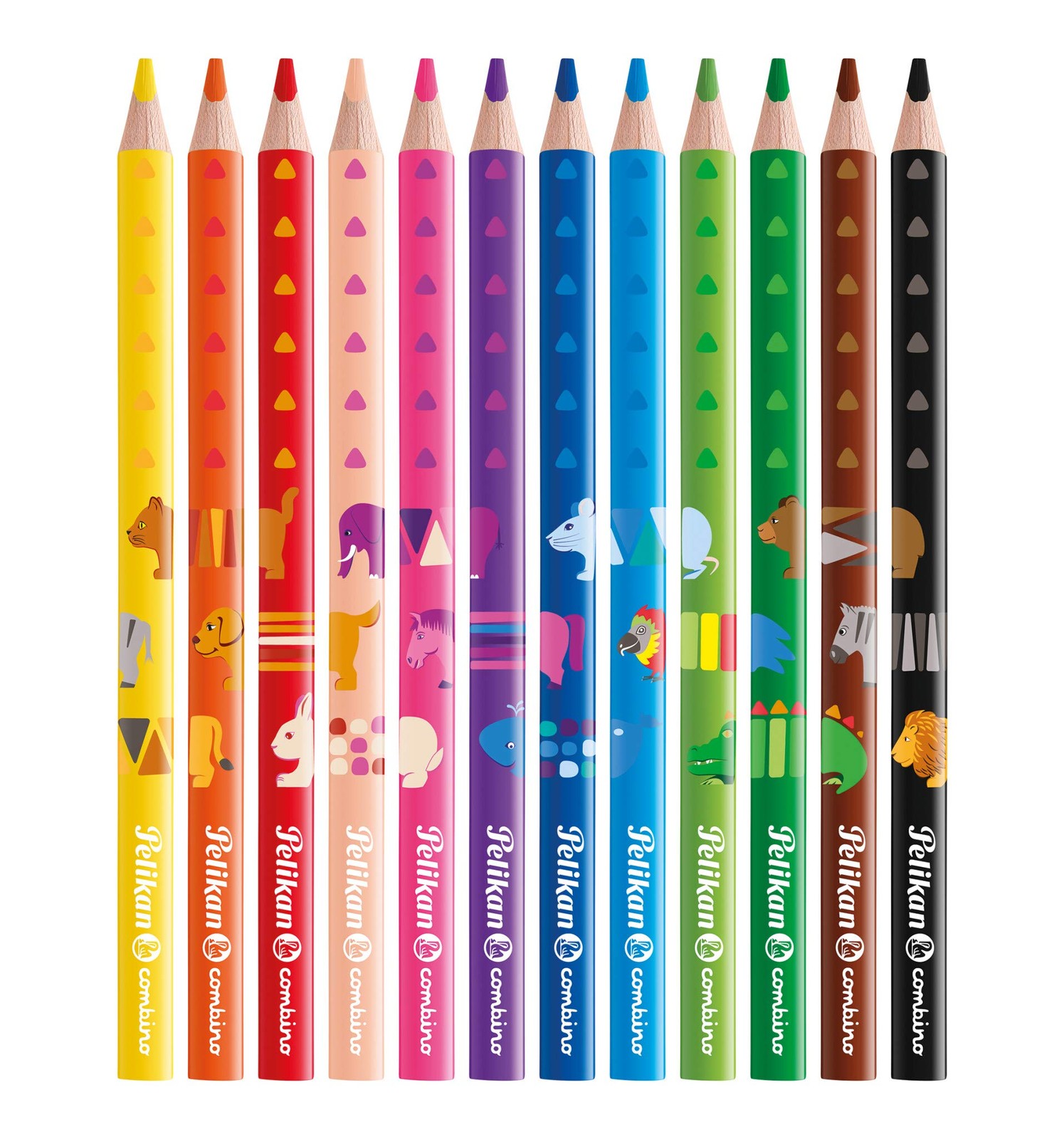 Pelikan 810401 Combino Children s Learning to Write Pencil, Pink 12 coloured pen