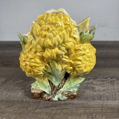 Vintage 1950's McCoy Yellow Hyacinth Shape Vase/Planter