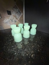 VTG Jadeite Green Glass Double Egg Cups,Fire King. MCM, versatile! Sold Separate