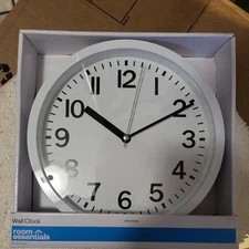 room essentials White Wall Clock 8.75in Diameter