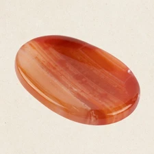 Carnelian Worry Stone for Anxiety & Stress Relief, Healing Crystals & Stones