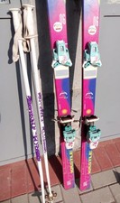 Sci Kastle  cm 170 con attacchi Tyrolia 80 e racchette  Cober 120 cm - Usati
