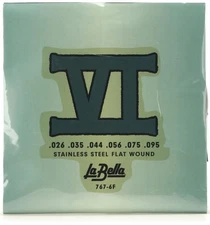 La Bella 767-6F Bass VI Strings - Flatwound