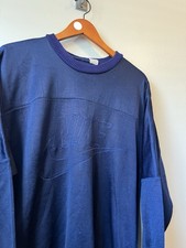 Vintage 80s Nike Navy Embroidered Spellout Crewneck Sweater Size XL