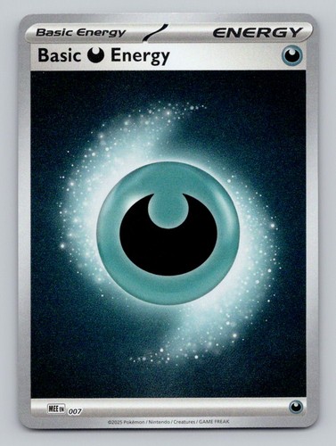 Basic Darkness Energy - 007 7 Mega Evolution Energies Pokemon Reverse Holo NM