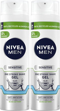 NIVEA MEN Sensitive One Stroke Shaving Gel (200Ml) with Chamomile Extract + Vita 38.95 per litre