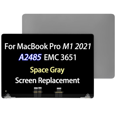 A2485 LCD Screen Replacement Assembly for MacBook Pro 16'' M1 2021 EMC 3651 Gray