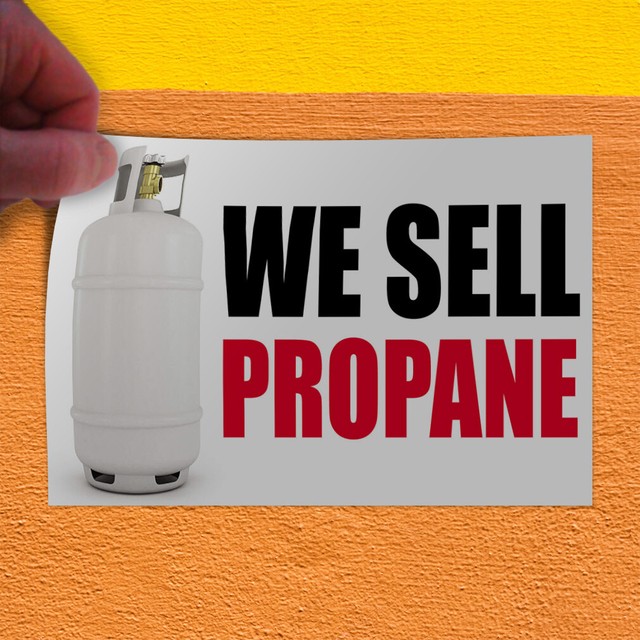 Decal Sticker We Sell Propane Business Propane Outdoor Store Sign White eBay