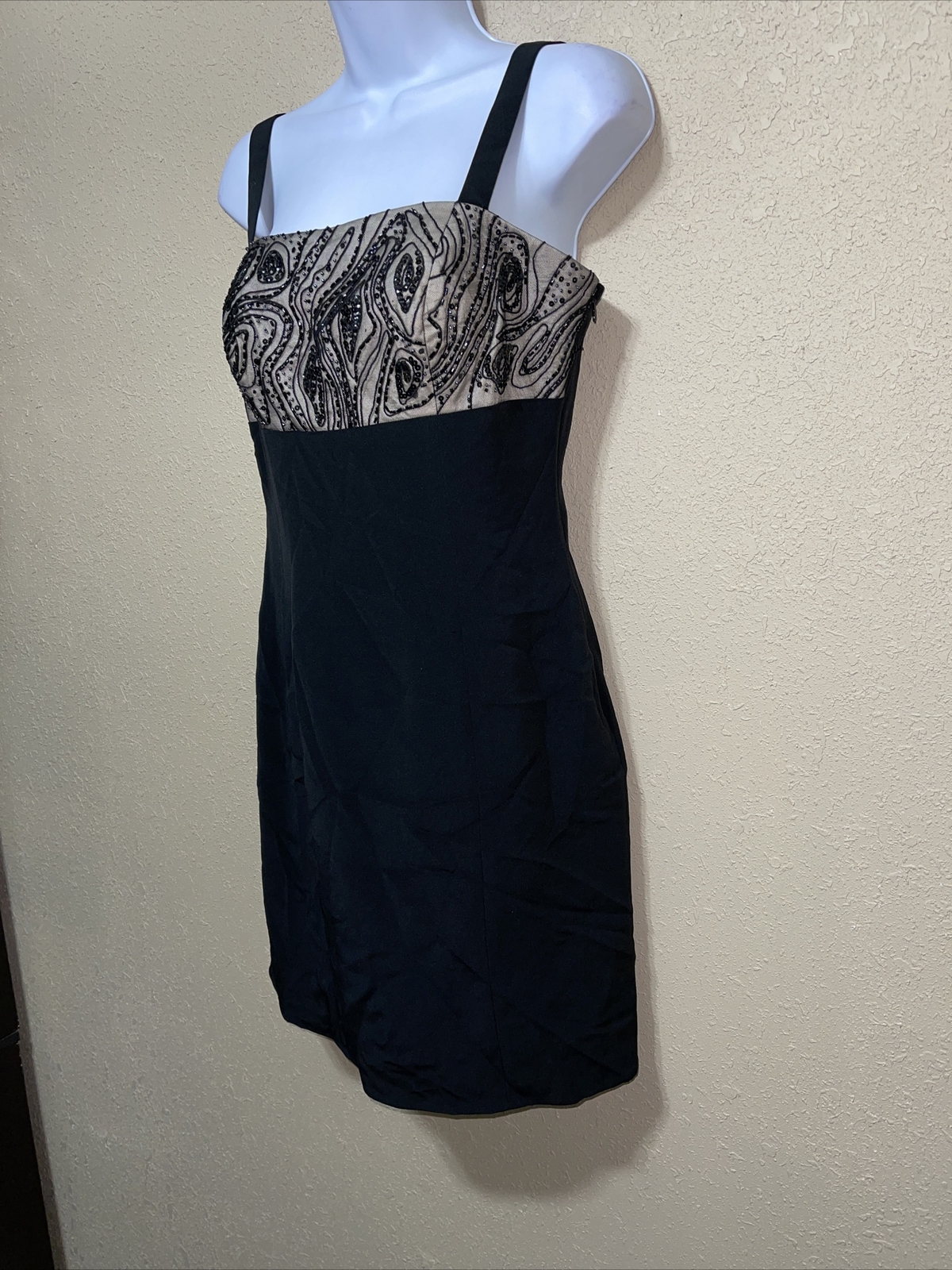 Caterina Masoni dress 100percent SILK  Italy BLACK sz IT 42 NEW image 4
