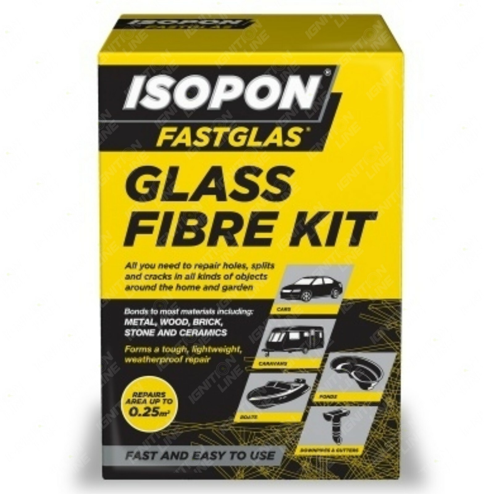 U-POL GL/SM/D ISOPON® FASTGLAS Resin & Glass Fibre Kit Small - Image 3