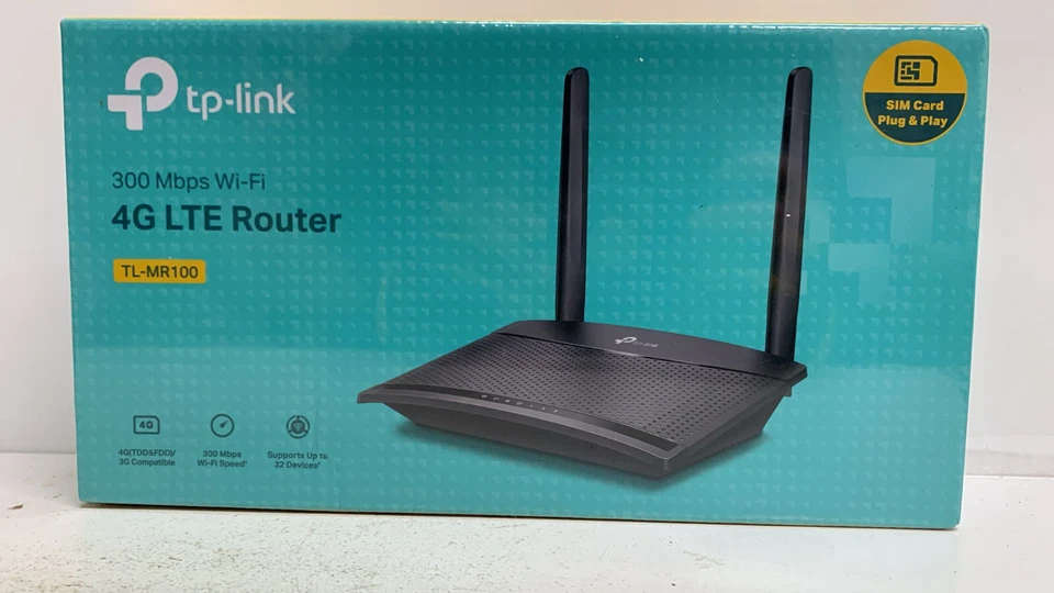 Tp-Link TL-MR100 300Mbps Wireless N 4G Lte Router 1 Lan 1 Lan/Wan Detachable Ant - Image 2 of 4