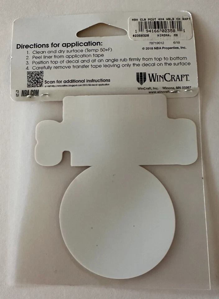 Juego de 2 calcomanías para ventana de auto camión 4x4 campeones de las finales de la NBA Toronto Raptors 2019 Foto 2 de 2