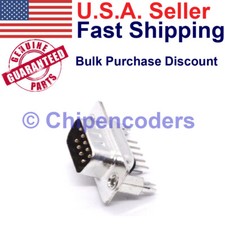 Computer Serial Port DB9 RS232 Male Connector Typically for Making Custom Cables