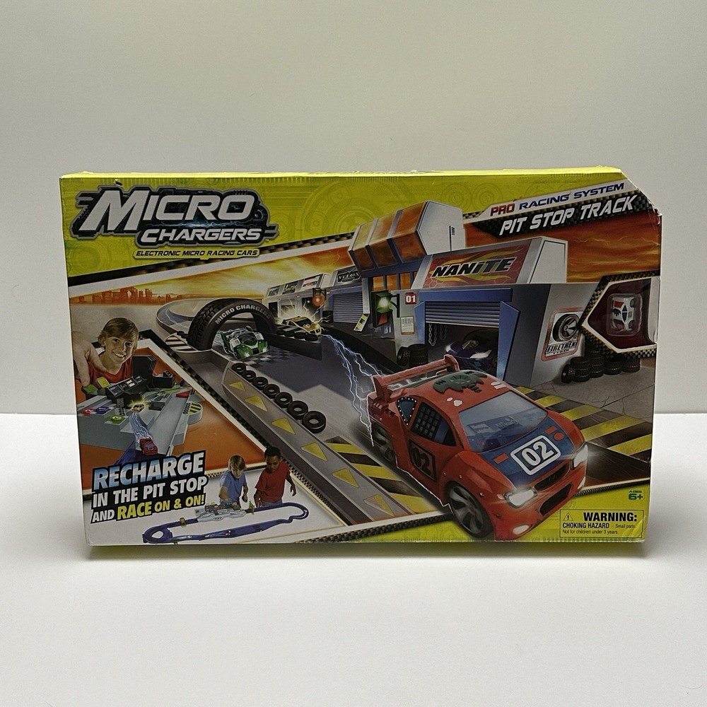 Micro Chargers Electronic Micro Racing Cars PRO RACING SYSTEM PIT STOP TRACK