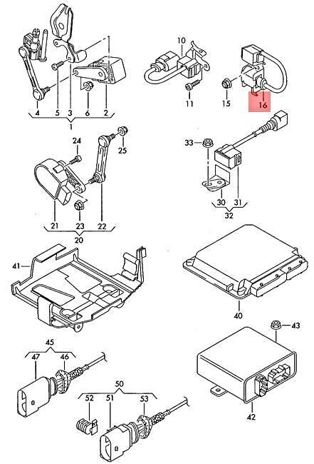 Sensor de aceleración genuino VW Passat para amortiguador de resorte neumático derecho 7L0907639 Foto 2 de 2