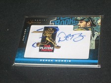 DEREK NORRIS ROOKIE LEGEND CERTIFIED HAND SIGNED AUTOGRAPHED BASEBALL CARD /99