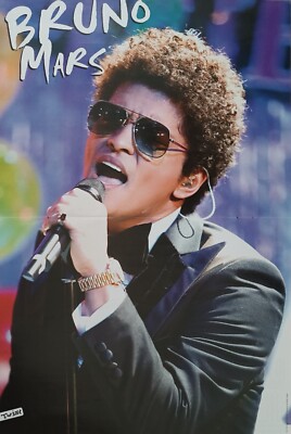 BRUNO MARS - A3 Poster 42x28cm - ULTRA RARE Fan Sammlung Plakat German Magazine