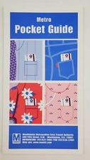 1999 Washington DC Metro Train Pocket Guide Metrorail Map Vtg Travel Brochure