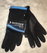 NWT ISOTONER Men Black Warm Lining Smart Touch Technology Size Medium