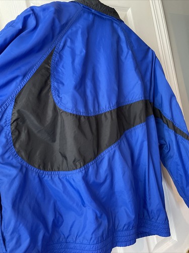 Y2K Nike Full Zip Windbreaker Jacket Youth Size XL (18-20) Blue Pockets Logo - Picture 15 of 24