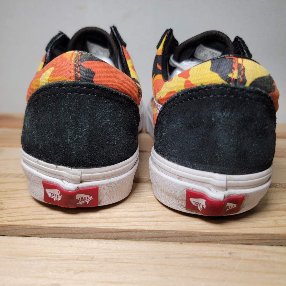 VANS Low Top Orange Camo Skater Unisex Shoes - Size (M) 6.5  display picture 2