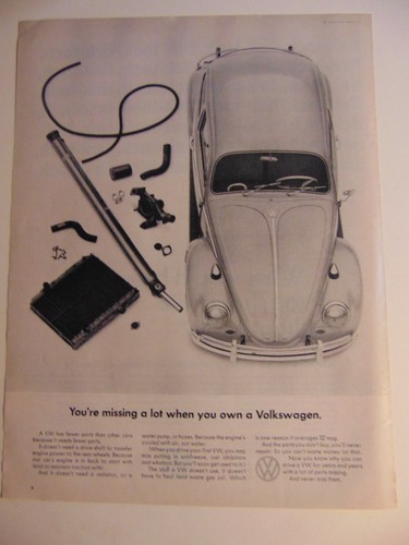 1965 Volkswagen You're Missing a Lot When You Own One vintage print ad