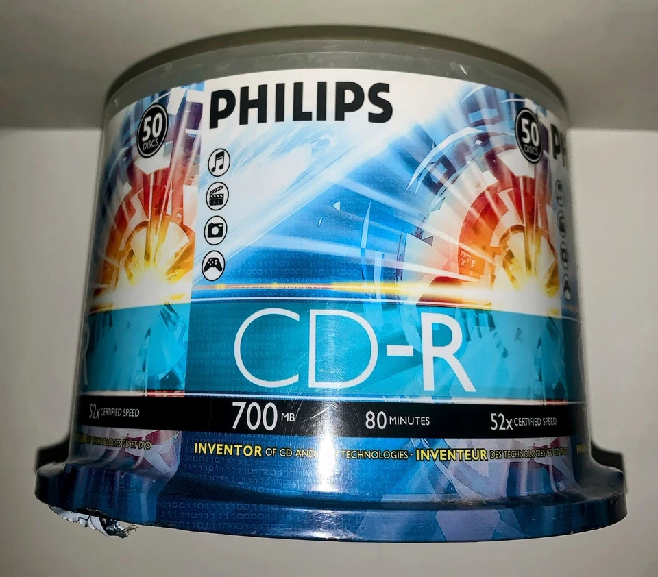 PHILIPS CD-R 50 discos 700mb 80 minutos. Ea. (NIP) - Imagem 3 de 3