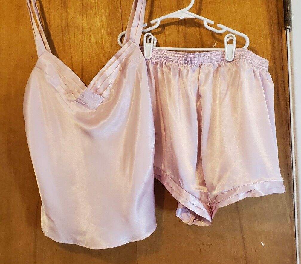 Vintage Barbizon Pink  2 Pajama Camisole  with/ S… - image 1
