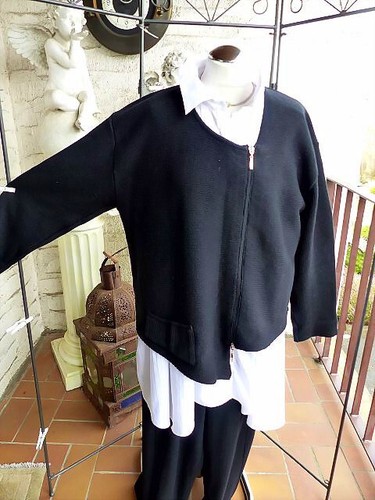5329 Lily White Strickjacke, schwarz Größe: ONE SIZE - Bild 4 von 10