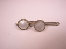 SINGLES 2 5/16" White Mother of Pearl Vintage Formal Tuxedo Prom Shirt Stud h56