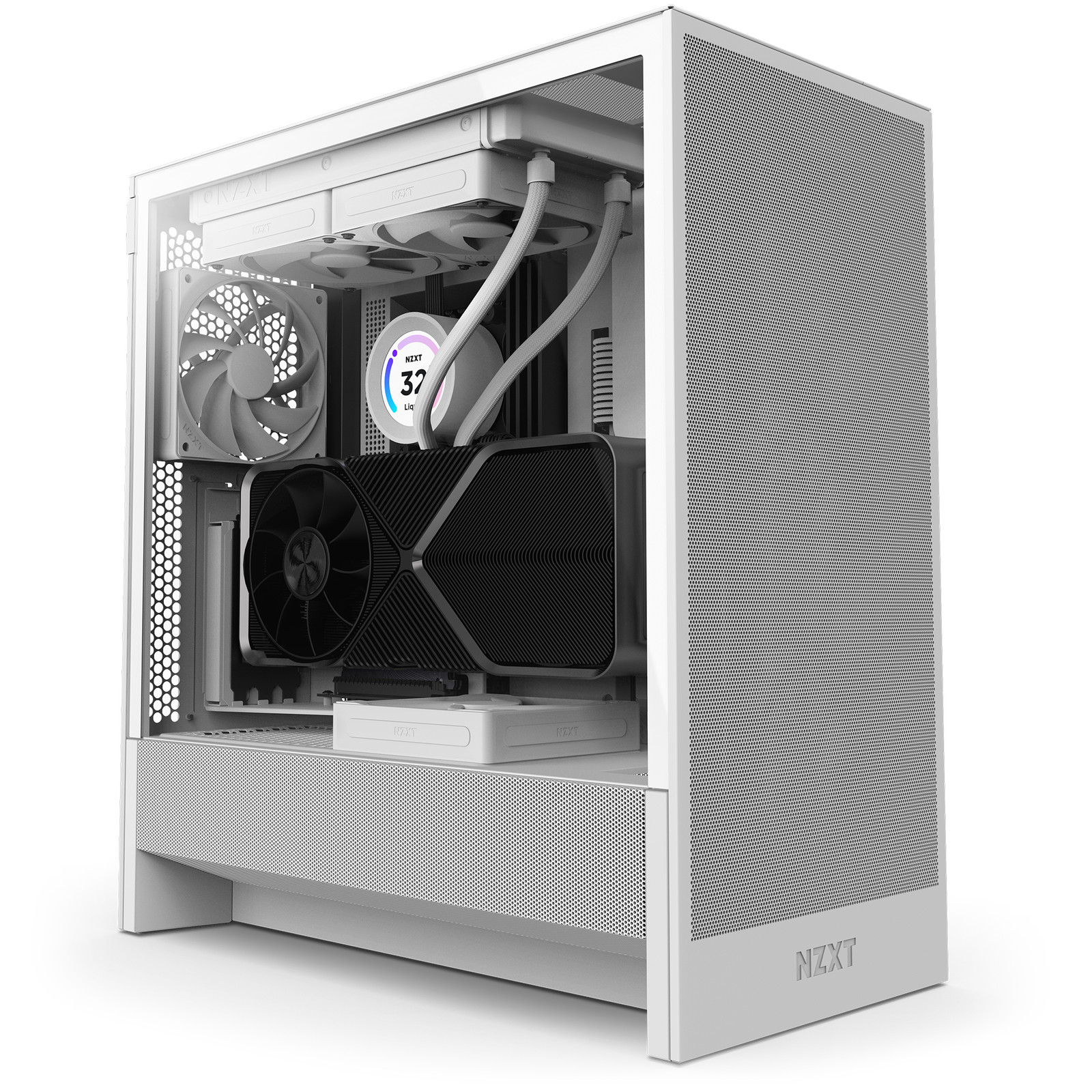 Корпус для ПК NZXT - H5 Flow 2024 Compact ATX Mid-Tower Airflow - Белый 10790₽