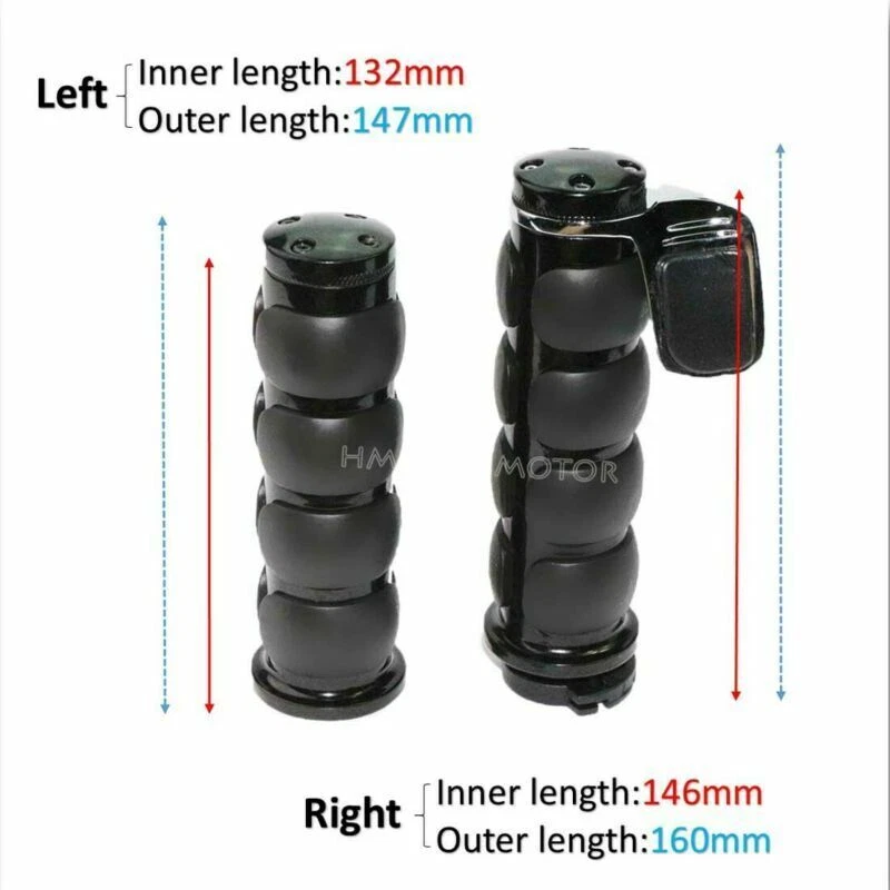 1" Motorcycle Hand Grips for Honda Shadow Spirit VLX 600 1100 750 VTX1300 1800 - Image 2 of 4