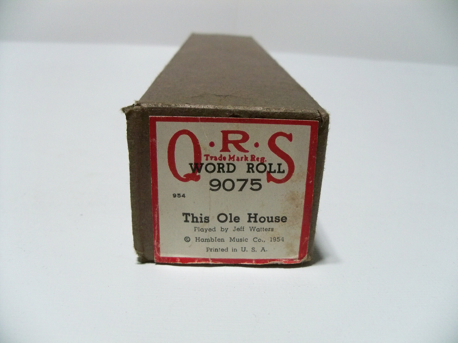 "This Ole House" QRS Word Player Piano Roll, 1954, Trad American Folk Song