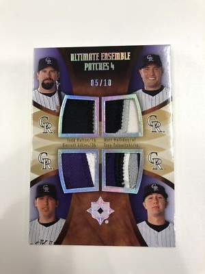 2007 Upper Deck Ultimate Collection Helton/Holliday/Atkins/Tulowitzki Patch /10