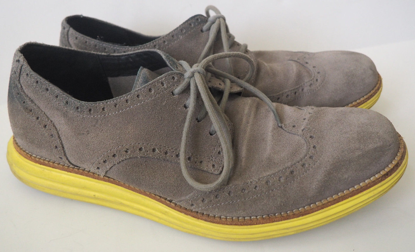 Yellow Lunargrand Wingtip Oxford Shoes 