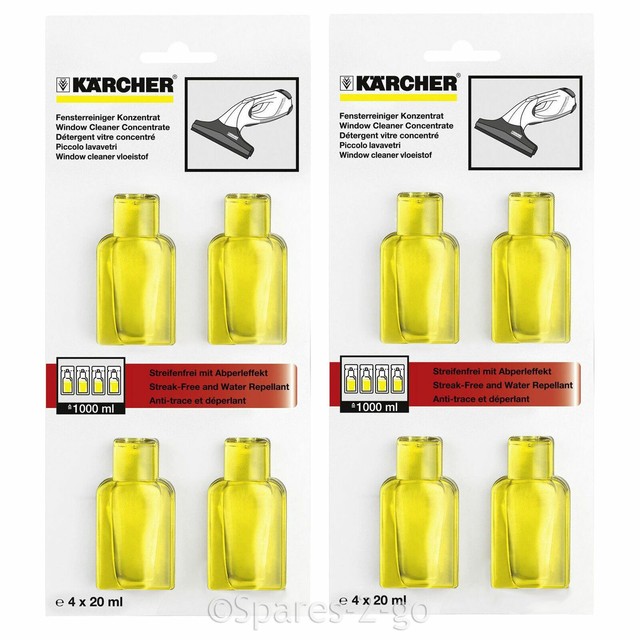 Karcher Window VAC WV Glass Cleaner Concentrate 8 X 20ml Capsules