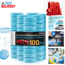 Car Windshield Washer Tablets - 100 PCS Washer Fluid Tablets Glass Cleaner Conce