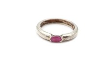 Vintage Sterling Silver 925 Ruby Ring Size 7.75