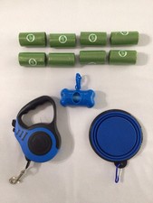 Dog Leash, retractable With 120 Poop Bags, Collapsible H2O Bowl,