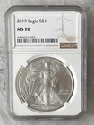 2019 American Silver Eagle $1 NGC MS70 Grade .999 Fine 1 Troy Oz Bullion Beauty