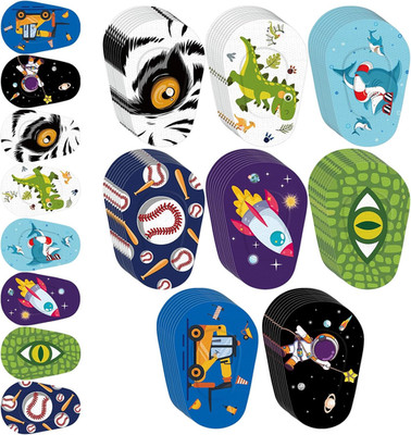 48 Pcs Latex Free Adhesive Eye Patches for Kids Latex Free Disposable Cute Adhes