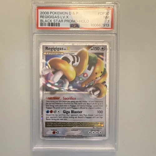 Pokemon TCG Regigigas LV.X DP30 Black Star Promo Diamond & Pearl PSA 7 NEAR MINT