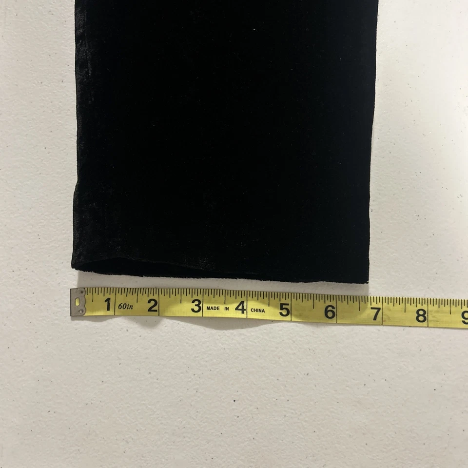 Quiet 豪华 Ralph Lauren 黑色天鹅绒假日丝绸混纺裤子女式钱码 8 — 第 3/4 张图片