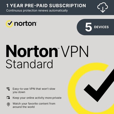 Norton VPN Unlimited 2026 5 Geräte 1 Jahr PC Mac Android iOS - 5 Min Lieferung