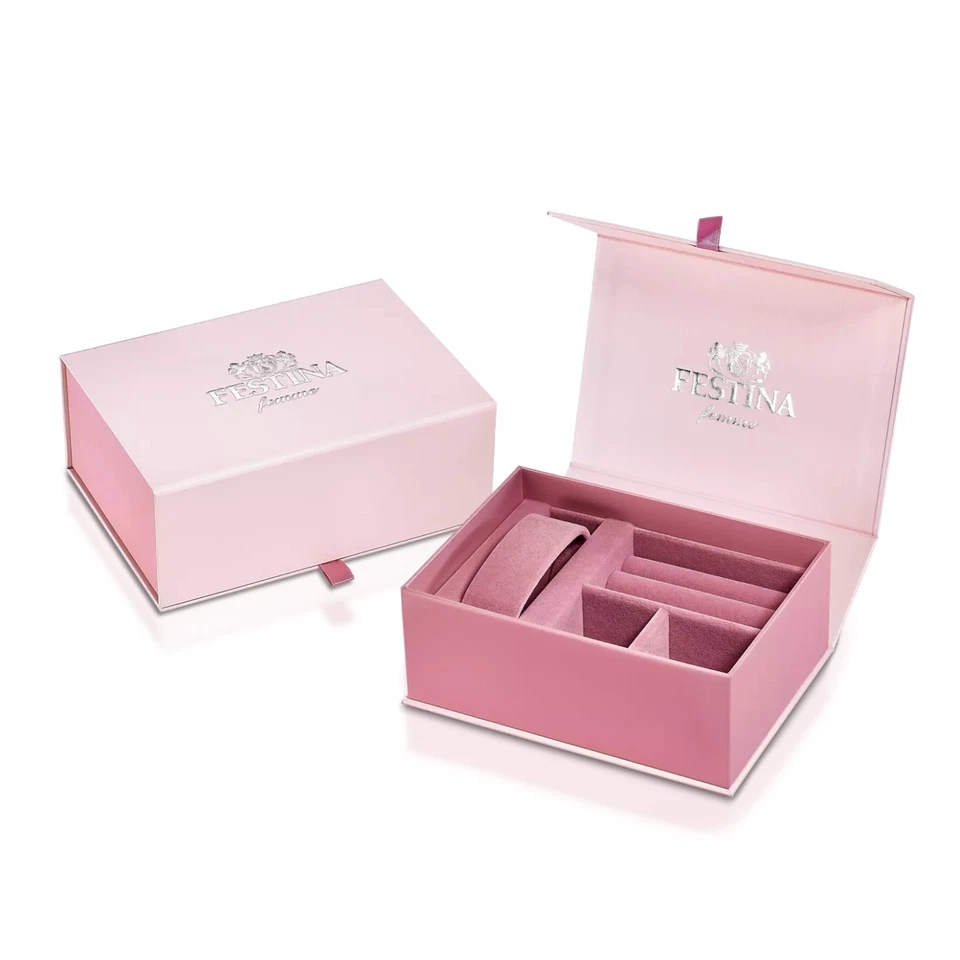 Orologio Donna Festina F20496/1 In Acciaio IP Rosé Con Quadrante Rosso - Immagine 4 di 4