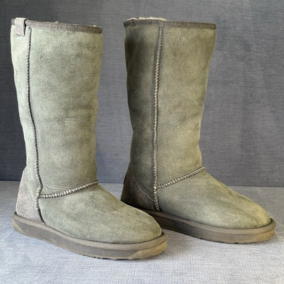 #ad #ad Emu Australia Womens Green Stinger High Shearling Suede Winter Boots XPO Sz 7 $22.00