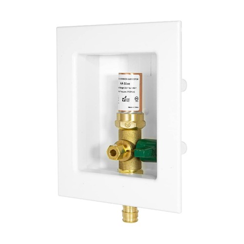 1/2 Inch PEXA Expansion Ice Maker Outlet Box 1/4 Inch Compression Valve Kit