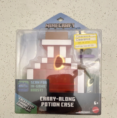 Mattel Minecraft Earth Carry-Along Potion Case Red White Ages 6+ Carrying Case