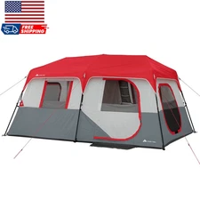13' X 9' 8-Person Instant Cabin Tent with LED Lights 36.9274 Lbs